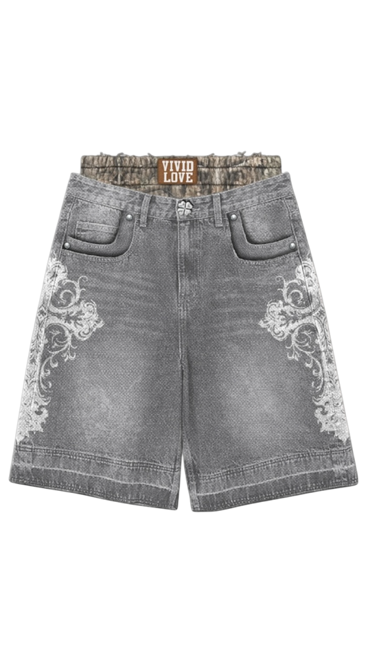 “Faded Hearts Jorts” Ashes of Love