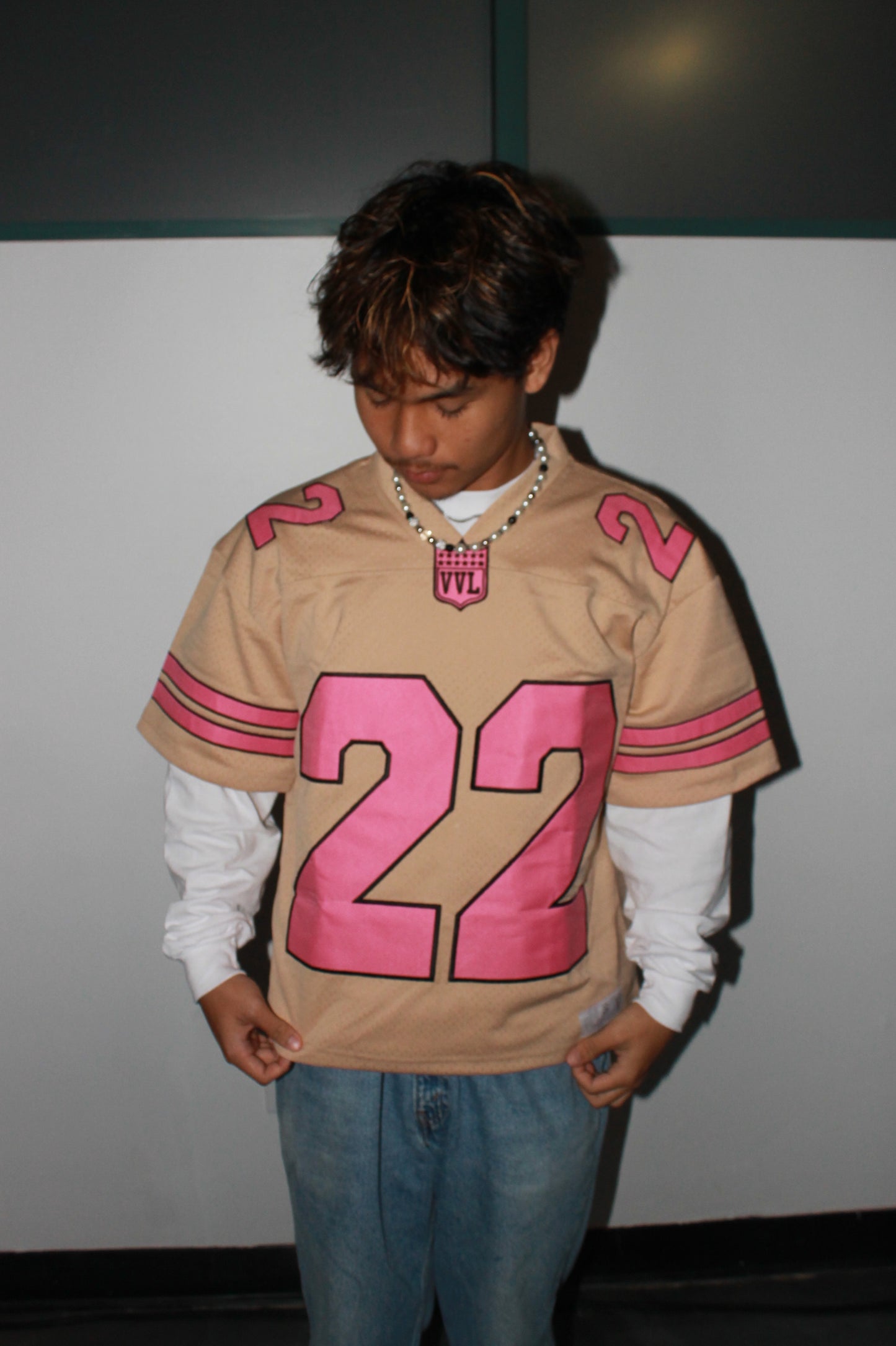 “Euphoria” Mesh Jersey – Sandshell Blush